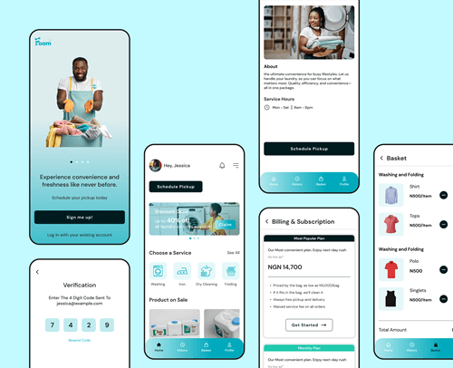 Foam – Laundry App UI