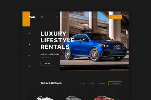 Twiz Lifestyle – Car Rental UI